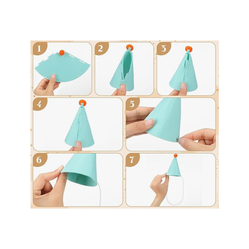 3/6 szt. Kolorowe mini kapelus – Party Hat Cone recenzja i cena