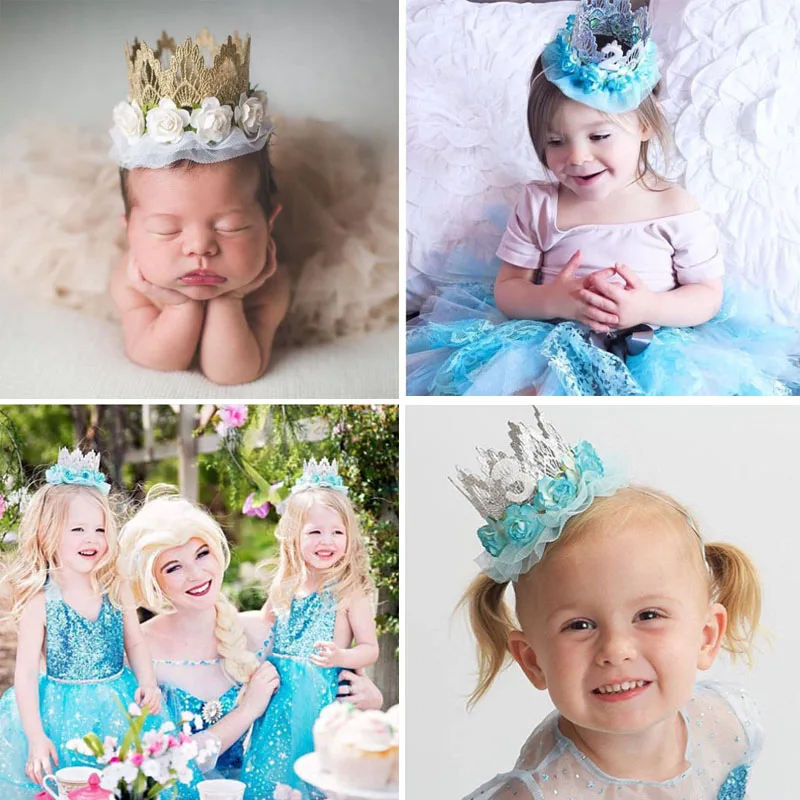 1st Birthday Crown Hat Flower  – Party Hat Cone recenzja i cena