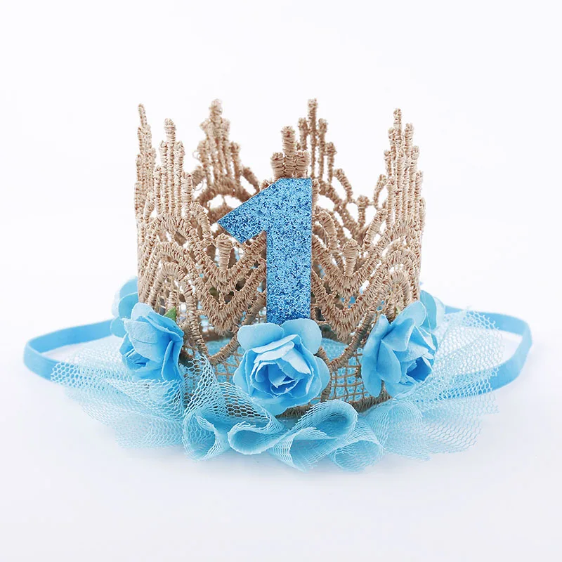 1st Birthday Crown Hat Flower  – Party Hat Cone recenzja i cena